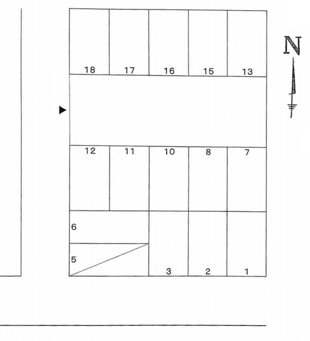 北藤原モータープールの駐車配置図