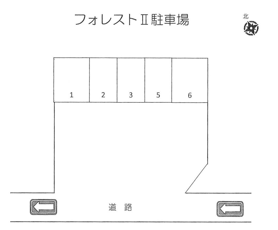 フォレストⅡ駐車場の駐車配置図