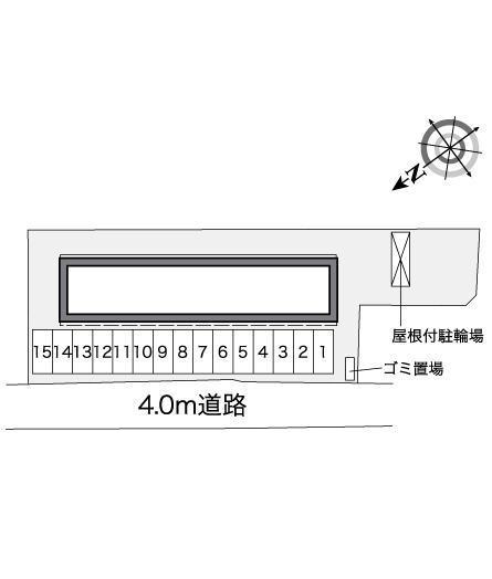 ボンヌシャンス　長浦(37461)の駐車配置図