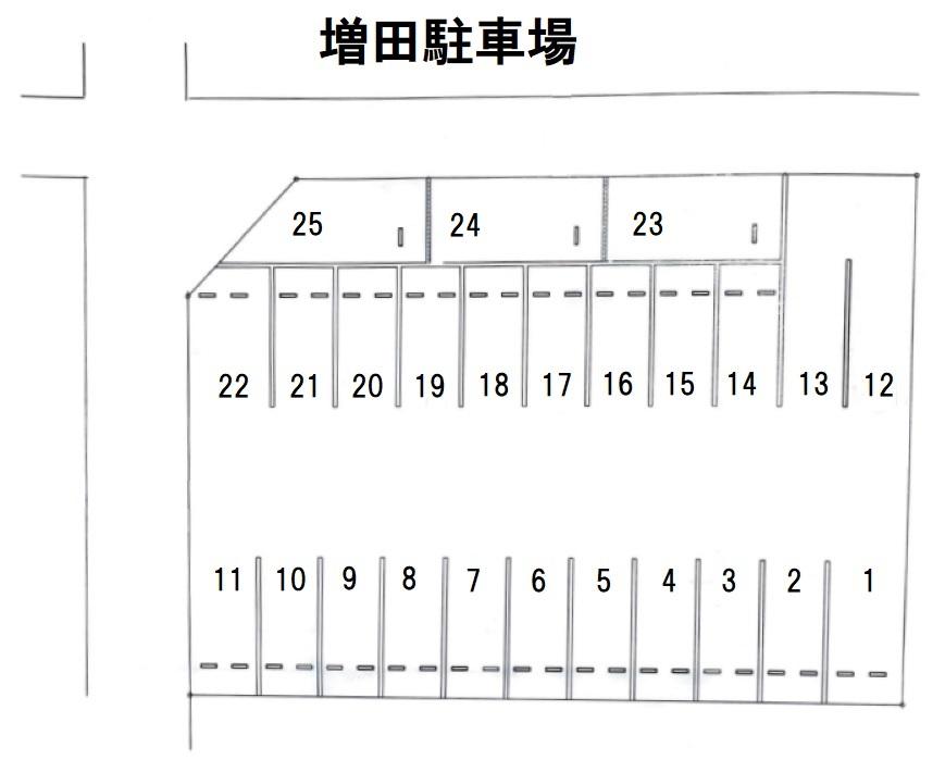 増田駐車場の駐車配置図