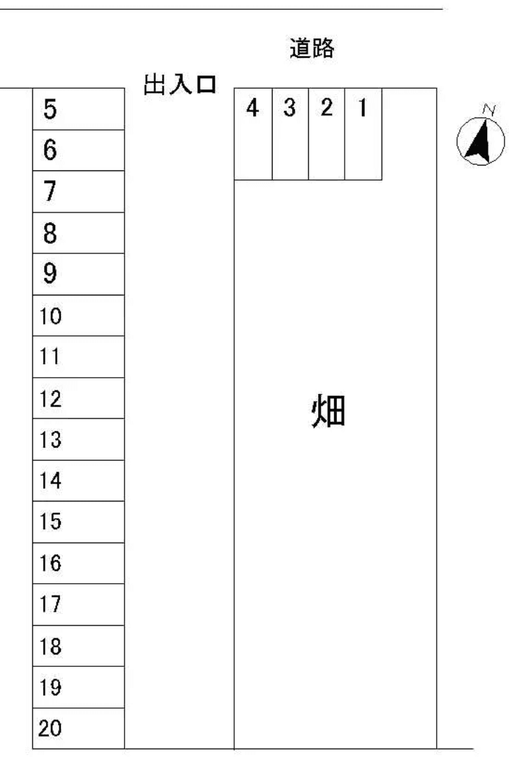 高橋駐車場の駐車配置図
