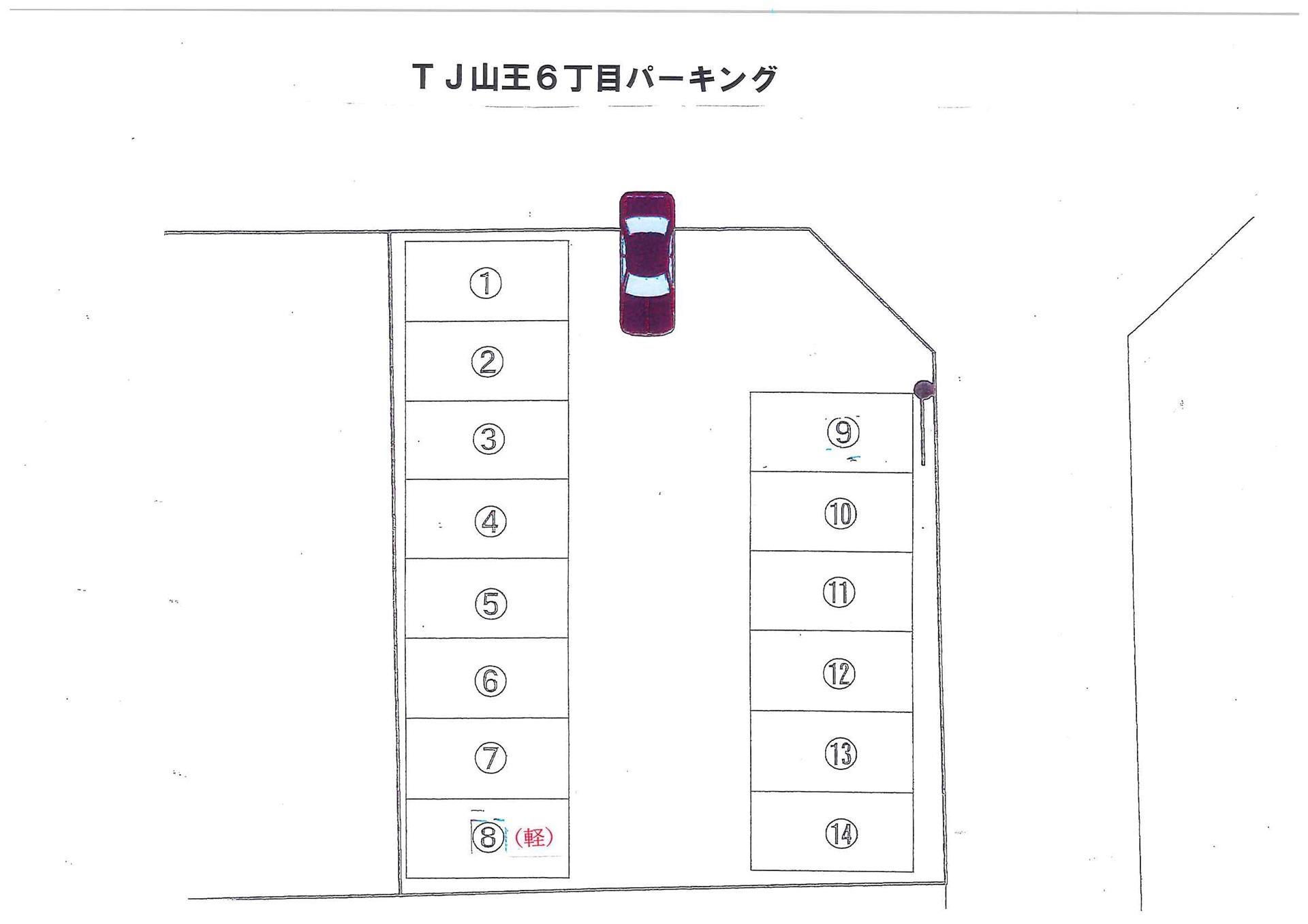 ＴＪ山王６丁目パーキングの駐車配置図
