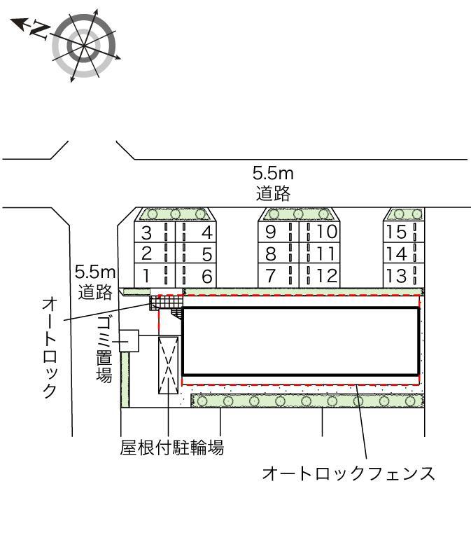 湘南山手館Ｃ(44602)の駐車配置図
