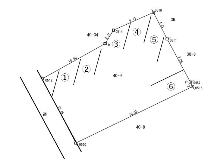 上田三丁目月極駐車場の駐車配置図