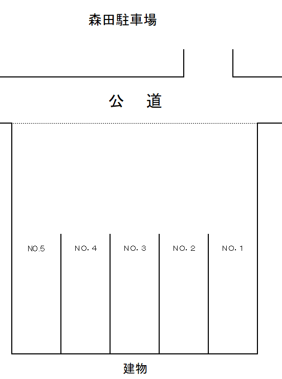 森田（加美一）駐車場の駐車配置図