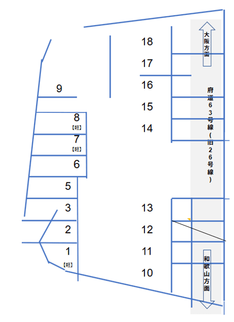 湊第2駐車場の駐車配置図