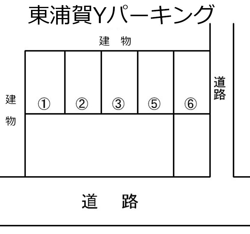 東浦賀Yパーキングの駐車配置図