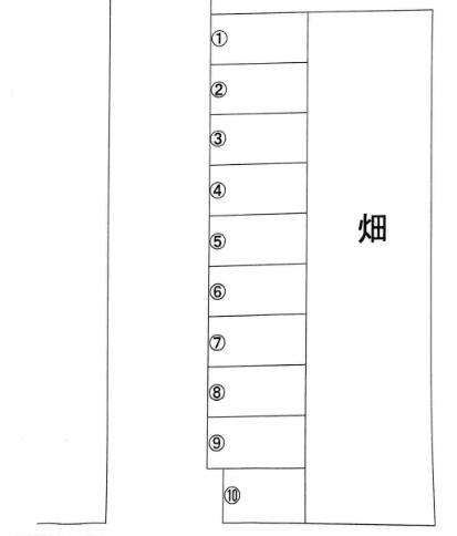 八枝パーキングⅢの駐車配置図