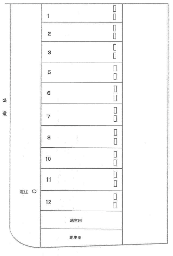 １６６の駐車配置図
