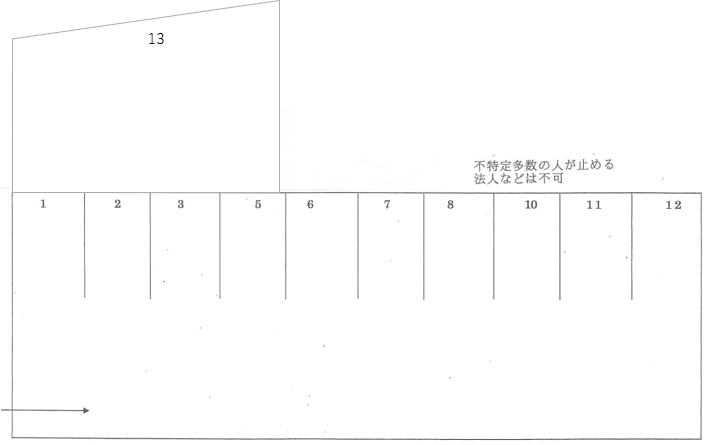 山上駐車場の駐車配置図