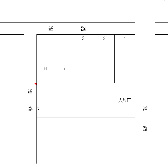 柳山津興駐車場の駐車配置図