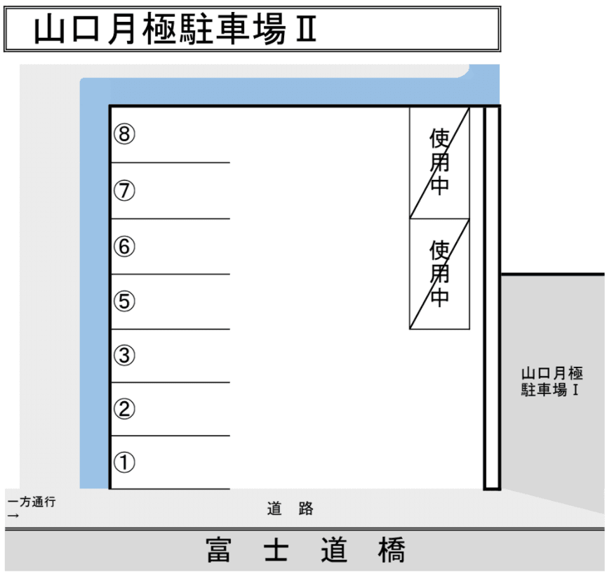 山口月極駐車場Ⅱの駐車配置図