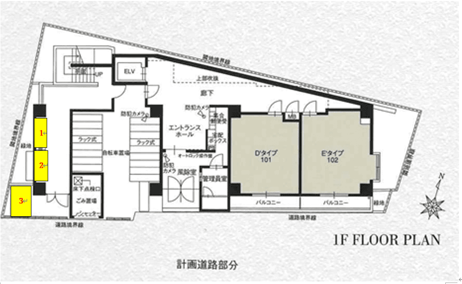 バージュアル浦和ウエストの駐車配置図