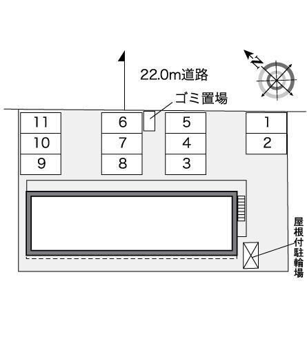 シャンブル(30040)の駐車配置図