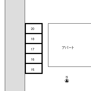 リバティ南三番町パーキングの駐車配置図