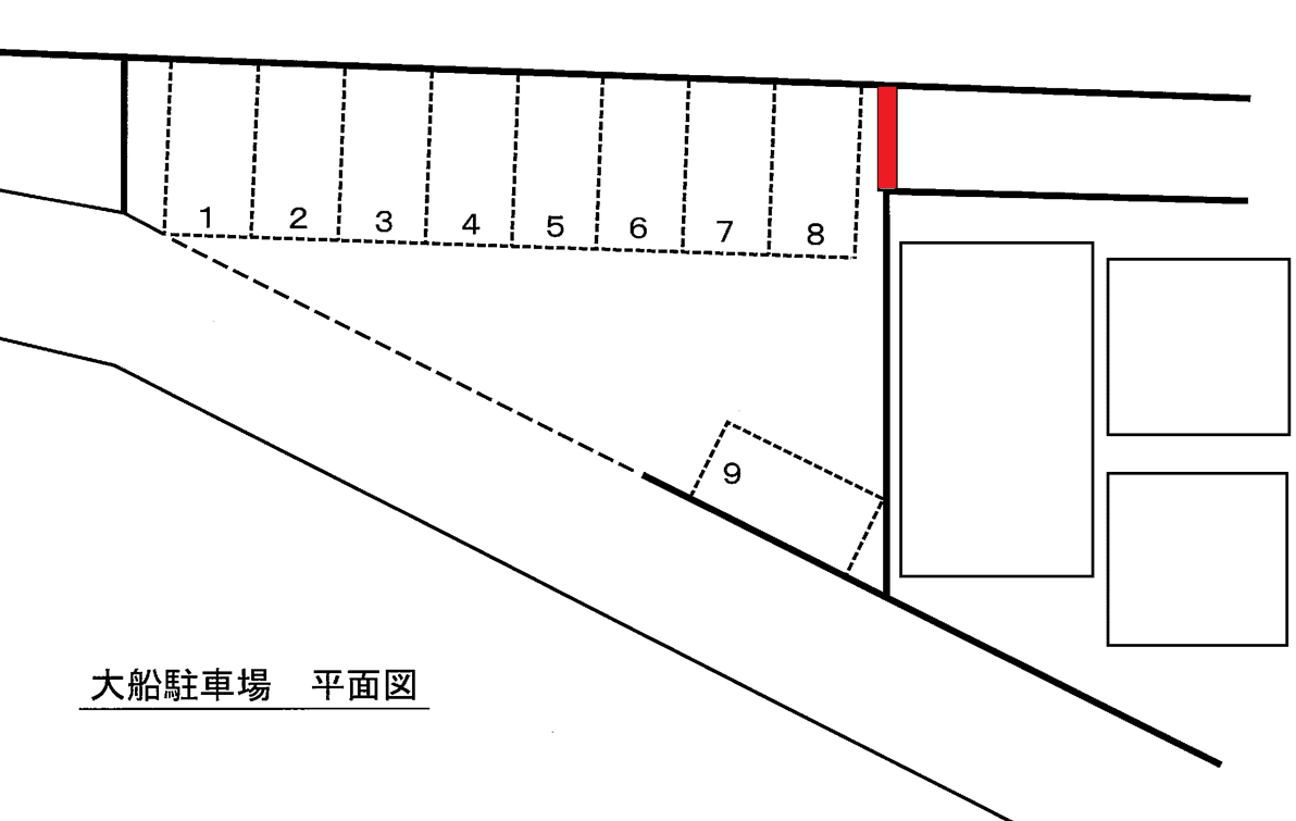 大船駐車場の駐車配置図