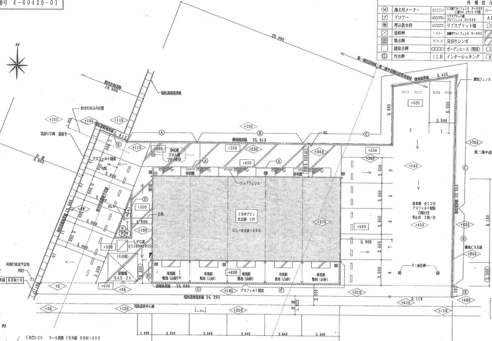 メゾネットいなばの駐車配置図