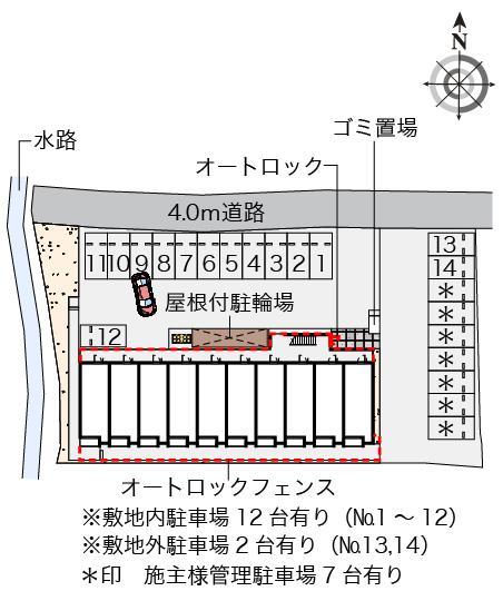 ミランダミ　レオーネ新前橋(58107)の駐車配置図