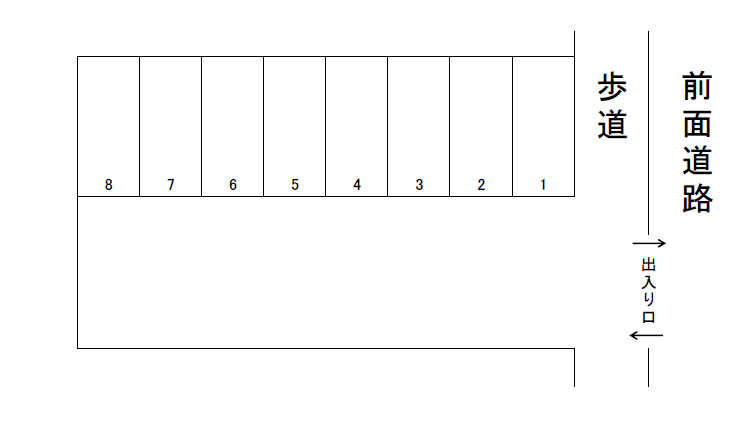 原田8丁目駐車場の駐車配置図
