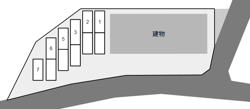 Ｖｉｌｌａ　Ｆａｌｃｏの駐車配置図