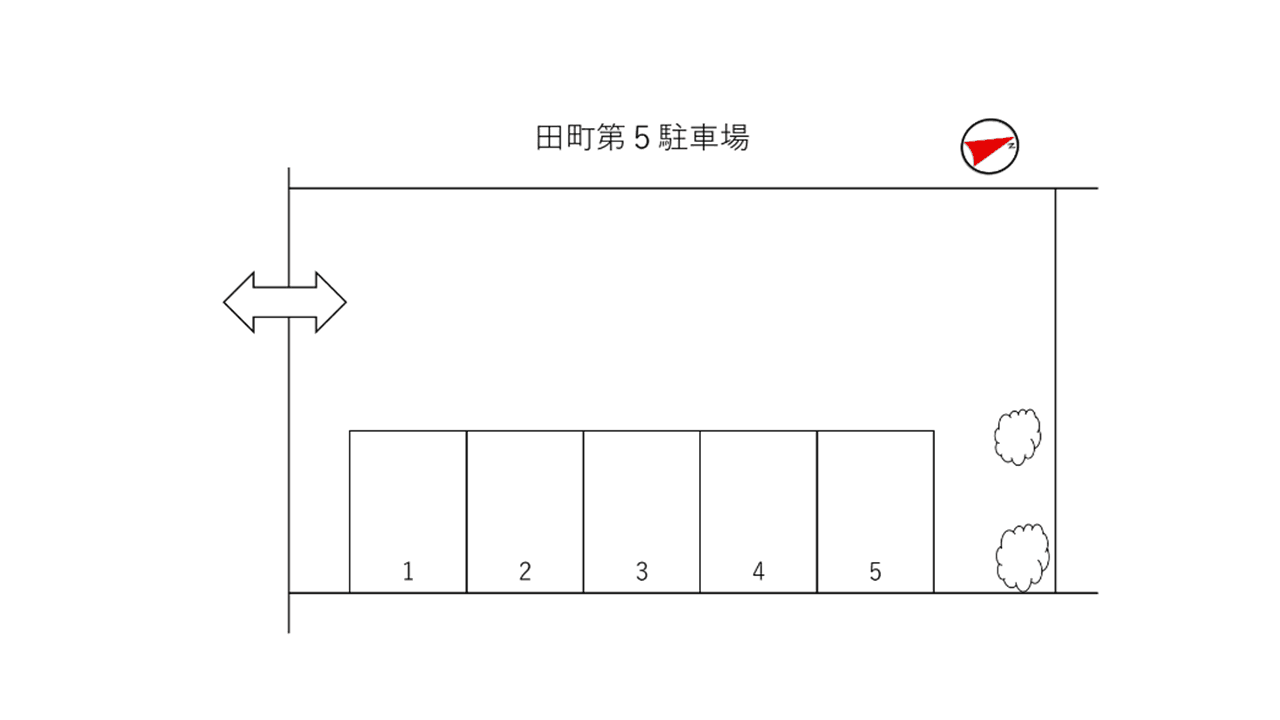 田町第５駐車場の駐車配置図