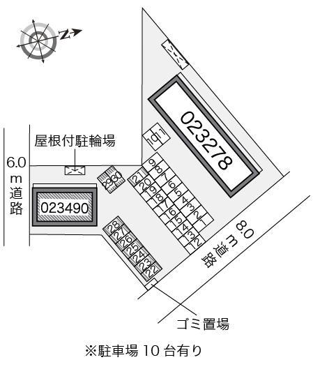天神Ｂ(23490)の駐車配置図