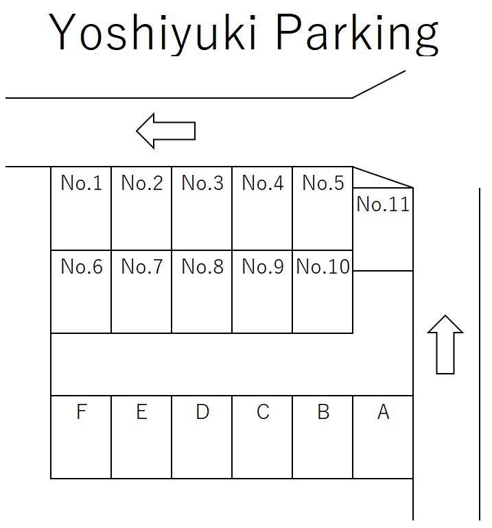 Yoshiyuki Parkingの駐車配置図