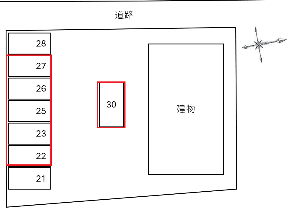 Ｆｉｏｒｅ　Ｃの駐車配置図