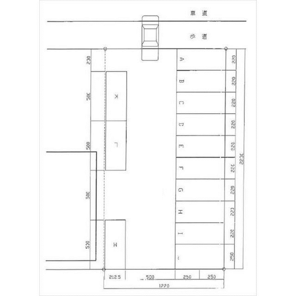 ＴＳパーキングの駐車配置図