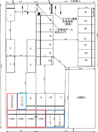 常滑駅前第１の駐車配置図