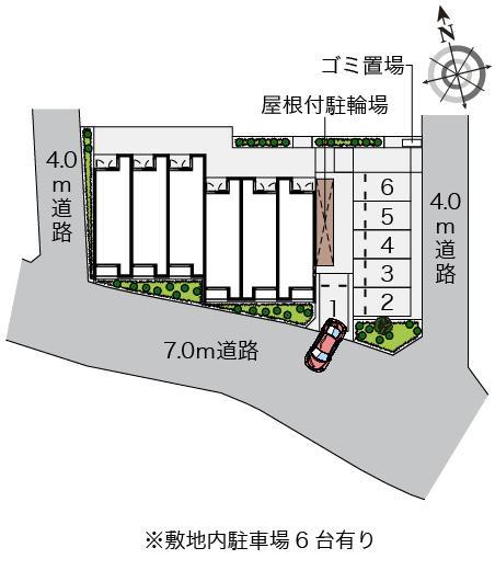 クレイノフィオーレ(58880)の駐車配置図