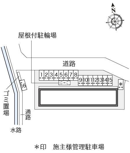リバーポートⅡ(22524)　敷地外駐車場の駐車配置図