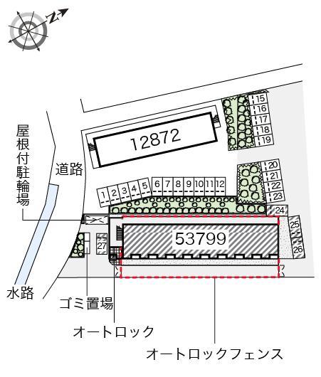 フロレゾンＡ(53799)の駐車配置図