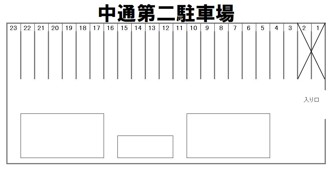 中通第二駐車場の駐車配置図