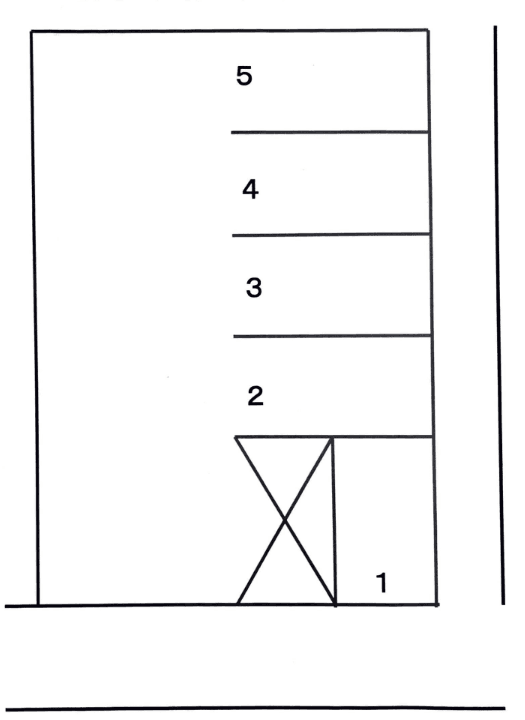 高砂５−２１駐車場の駐車配置図