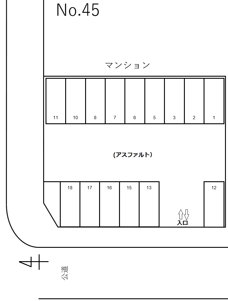 犬山-45の駐車配置図
