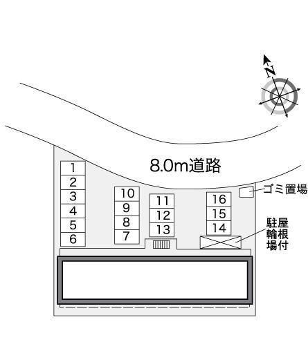 サウスヒル深阪(25690)の駐車配置図