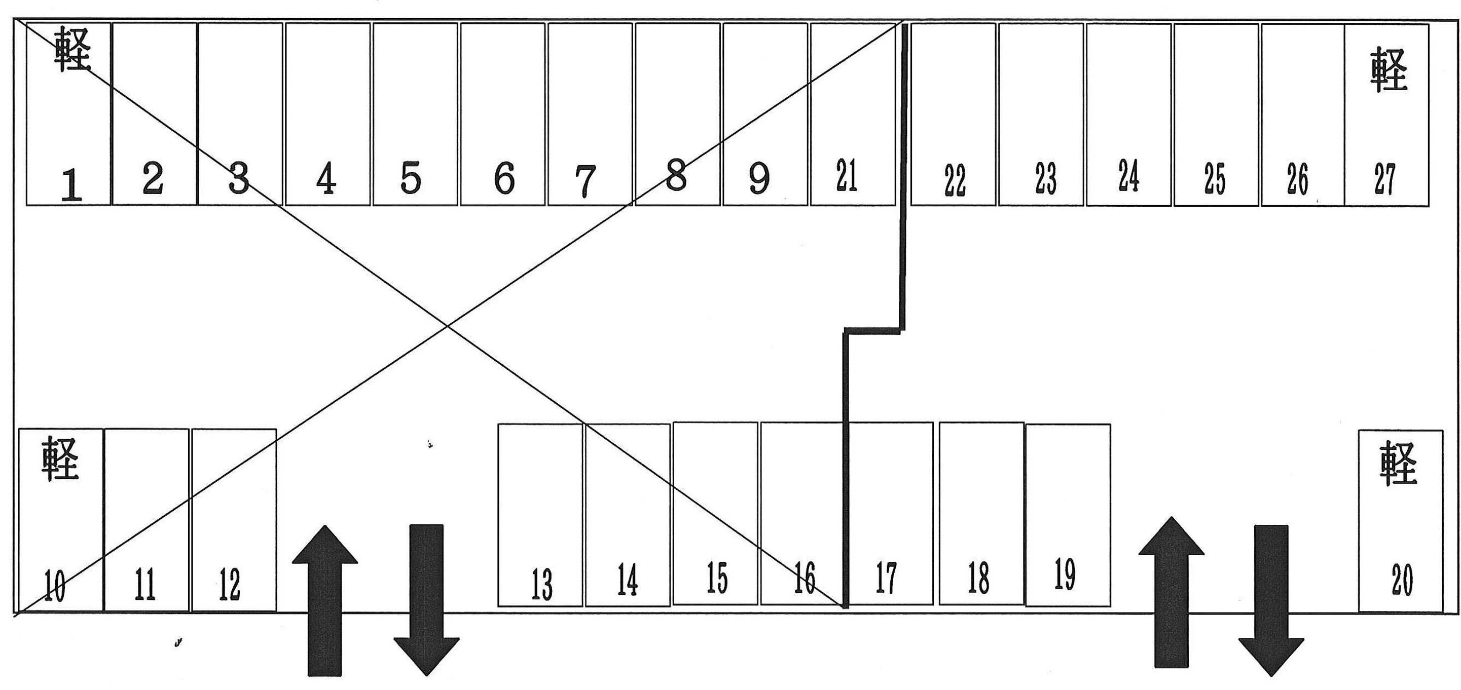 戸頭６丁目海老原恒夫駐車場の駐車配置図
