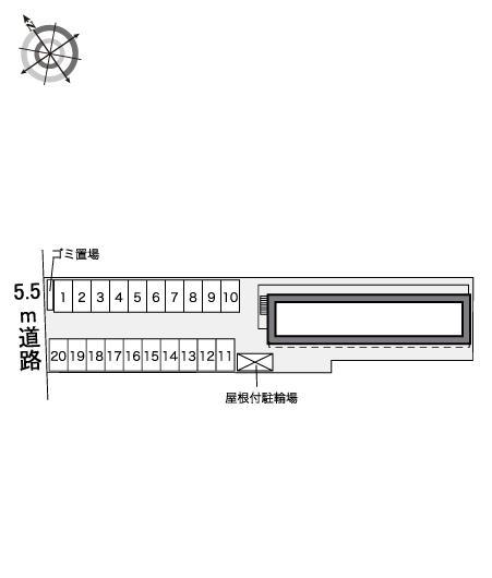 コンフォート砺波(40086)の駐車配置図