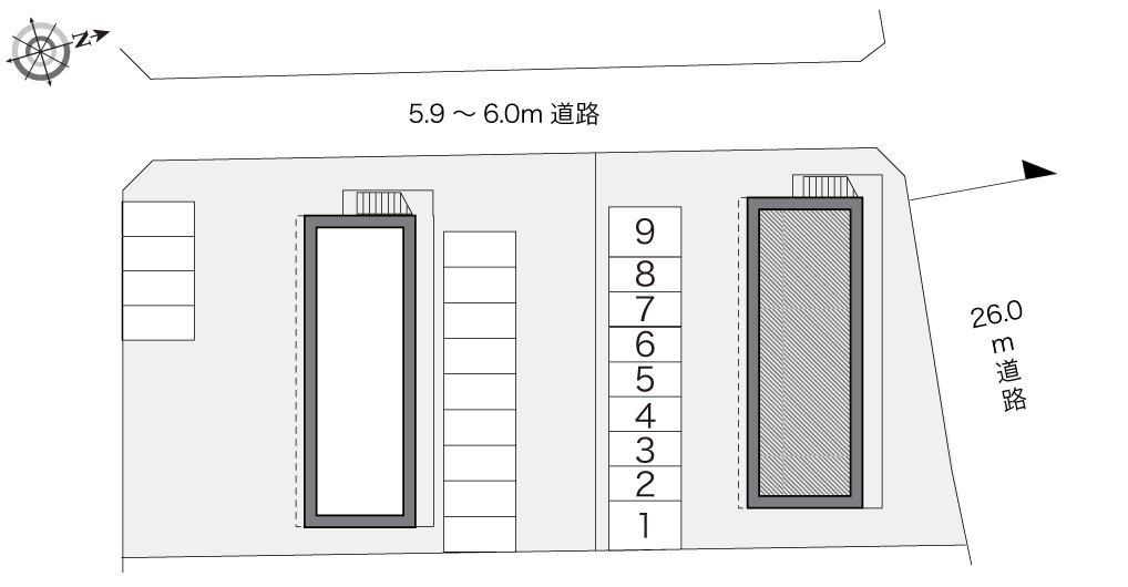 五所川原Ⅱ(18912)の駐車配置図