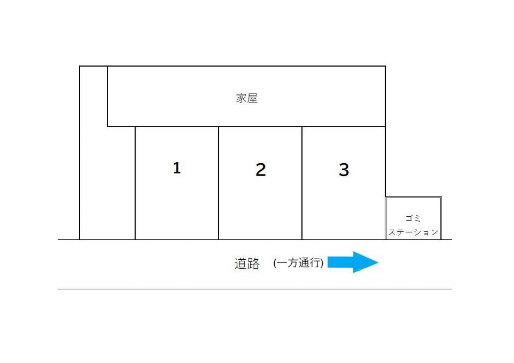 堀之内南２丁目月極駐車場の駐車配置図