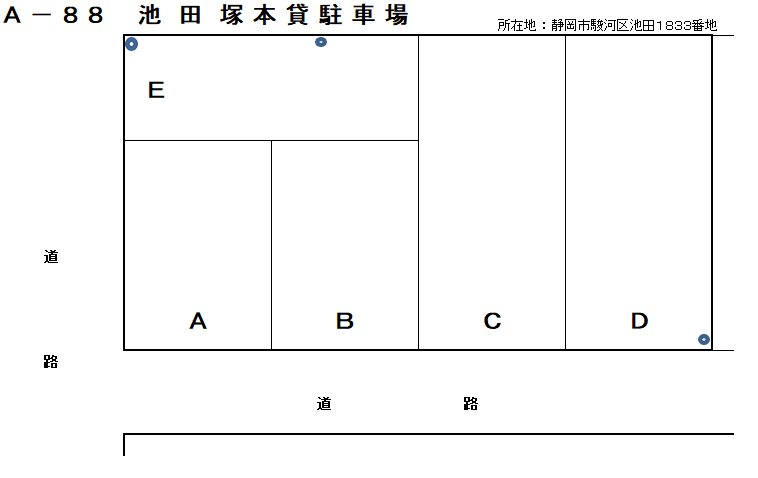 A-88 池田 塚本貸駐車場の駐車配置図