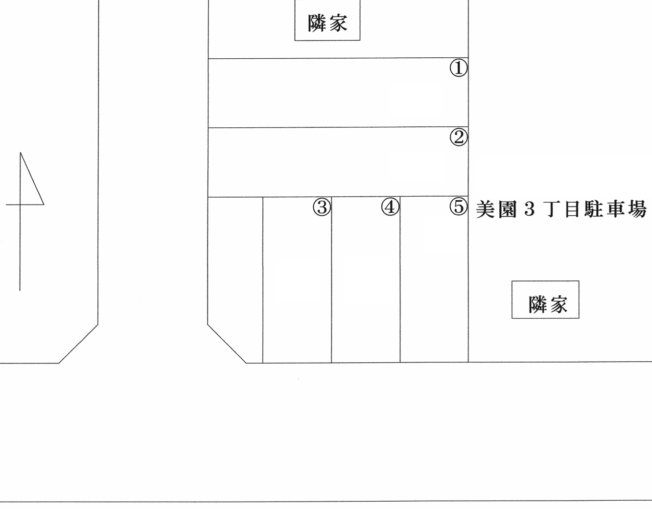 美園3丁目駐車場の駐車配置図