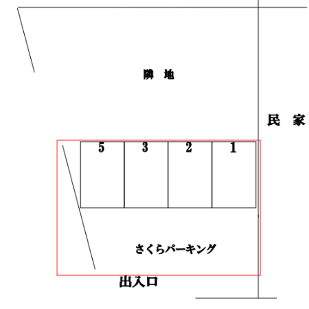 さくらパーキングの駐車配置図