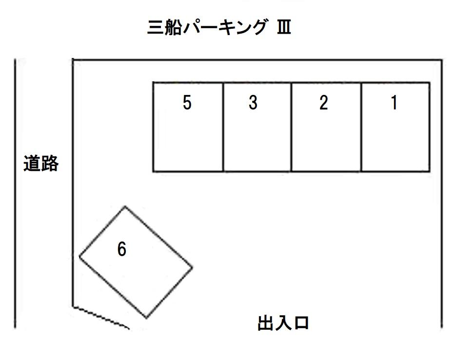 三船パーキング Ⅲの駐車配置図