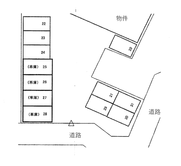 向井駐車場の駐車配置図