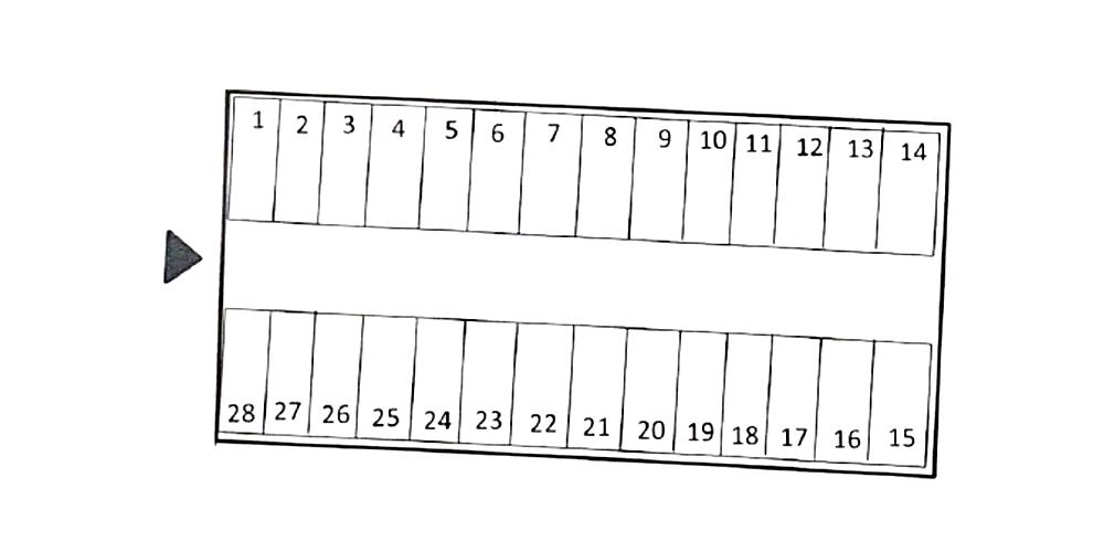 山口第５駐車場の駐車配置図