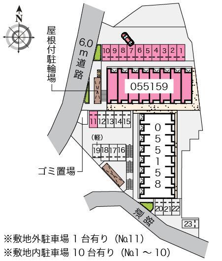 留ヶ谷Ｃ(55159)の駐車配置図