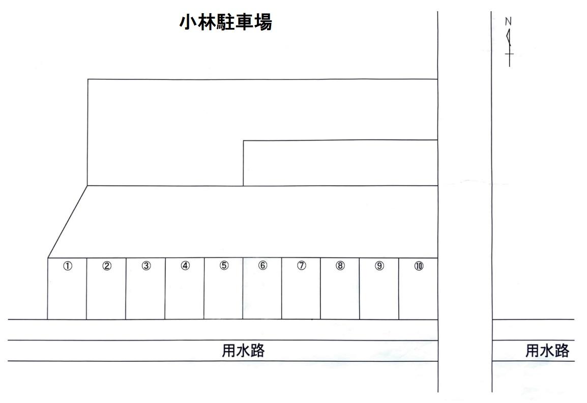 小林駐車場の駐車配置図