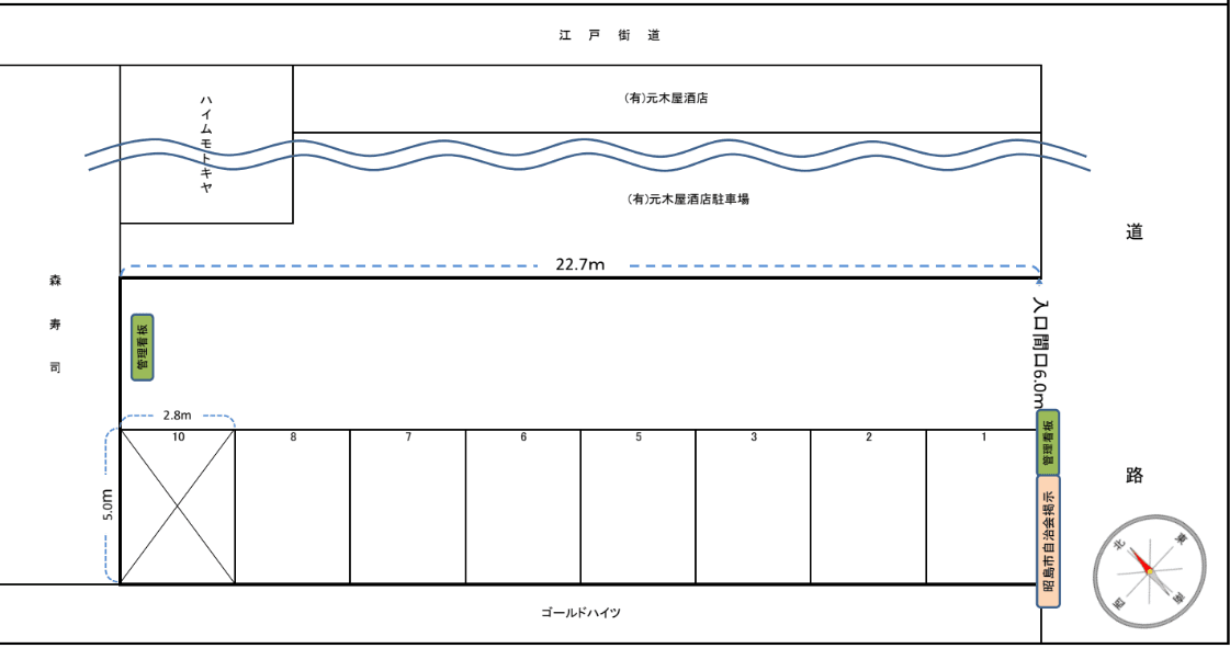 笠原駐車場の駐車配置図